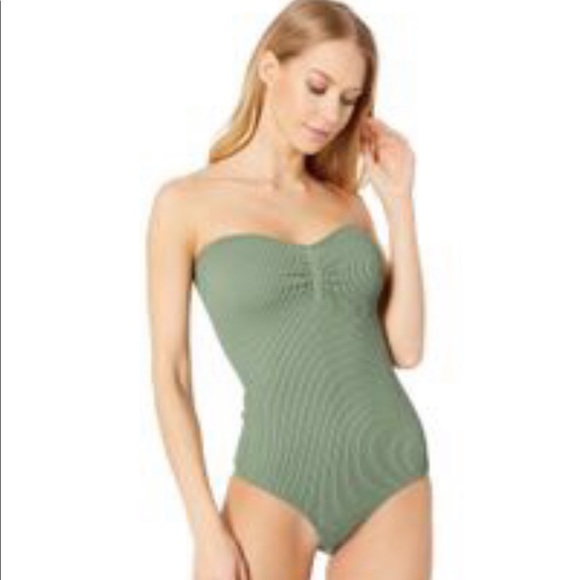 Free People Catch Up Bodysuit Thong Army Green - Picture 4 of 16